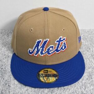 New Era 59Fifty New York Mets NY 8 Bit Pixels Woodmark Size 7 3/8 Fitted Hat Cap